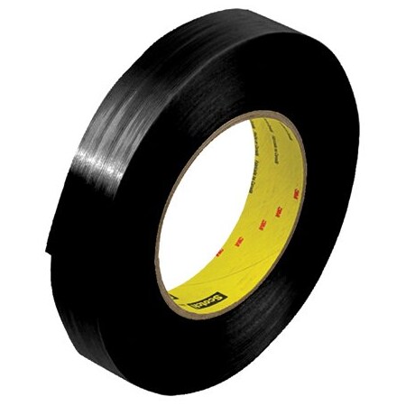 3M 1'' x 60 yds. 3M 890MSRB Black Strapping Tape, 12PK T915890B12PK